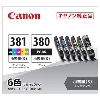 Canon BCI-381XLBK、GY、M、C、Y Amazon.co.jp: Canon BCI-381 (BK/C/M/Y) + BCI-380XL (BK/Large